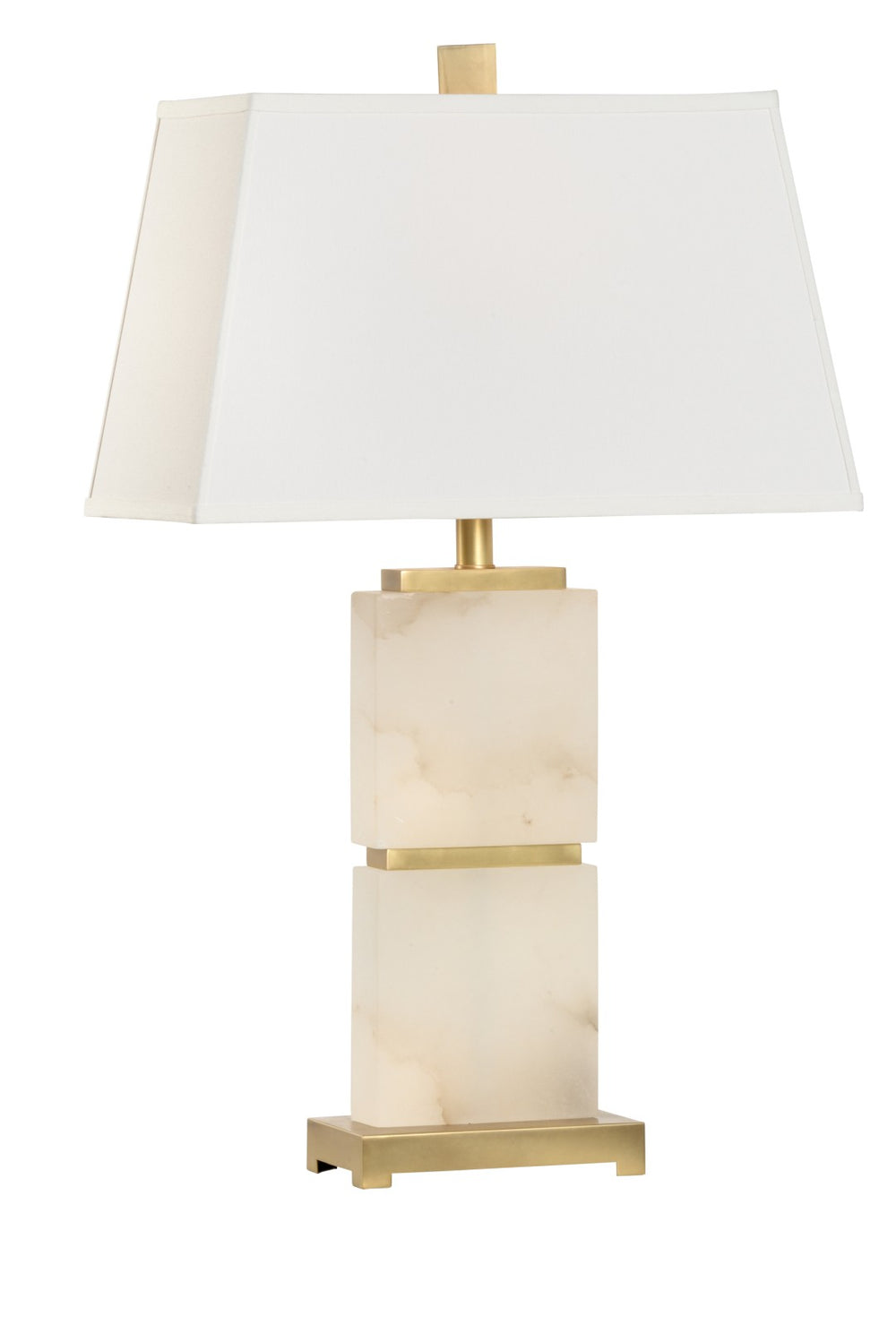 Wildwood Parker Alabaster Table Lamp With Antique Brass Mounting — Sculptural Mood Light For Living Rooms 60880