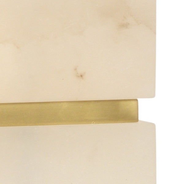 Wildwood Parker Alabaster Table Lamp With Antique Brass Mounting — Sculptural Mood Light For Living Rooms 60880