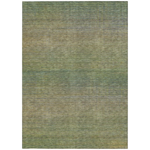 HomeRoots 5' Fern Green Striped Indoor Outdoor Area Rug - Durable, Washable, Perfect for High-Traffic Spaces 5' X 8' 608808