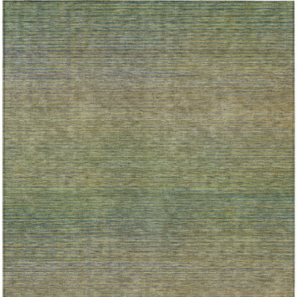 HomeRoots 5' Fern Green Striped Indoor Outdoor Area Rug - Durable, Washable, Perfect for High-Traffic Spaces 5' X 8' 608808