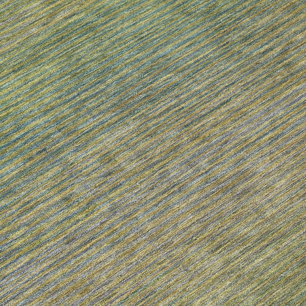 HomeRoots 5' Fern Green Striped Indoor Outdoor Area Rug - Durable, Washable, Perfect for High-Traffic Spaces 8' Round 608809