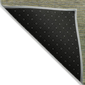 HomeRoots 5' Fern Green Striped Indoor Outdoor Area Rug - Durable, Washable, Perfect for High-Traffic Spaces 8' X 10' 608810