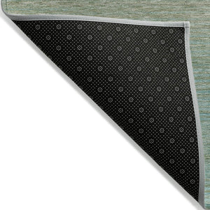 HomeRoots 5' Teal Blue Striped Area Rug - Durable, Washable, Indoor/Outdoor Versatility for Coastal Charm 10' X 14' 608818