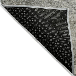 HomeRoots 5' Gray Abstract Area Rug - Washable, Durable Design for Indoor & Outdoor Spaces, Stylish & Easy-Care 5' X 8' 608826