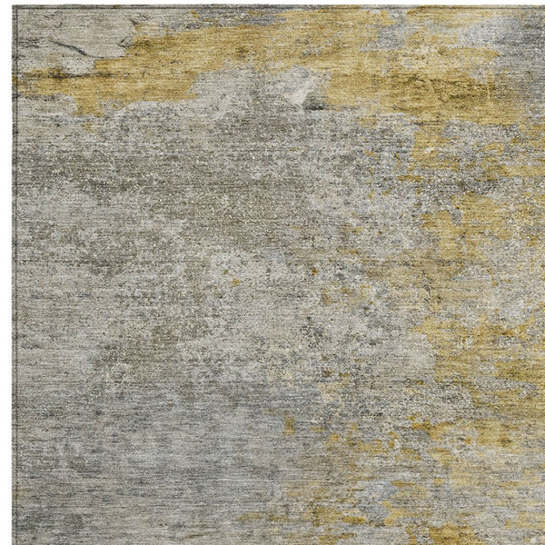 HomeRoots 5' Gray Abstract Area Rug - Washable, Durable Design for Indoor & Outdoor Spaces, Stylish & Easy-Care 5' X 8' 608826