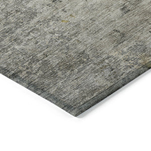 HomeRoots 5' Gray Abstract Area Rug - Washable, Durable Design for Indoor & Outdoor Spaces, Stylish & Easy-Care 8' Round 608827