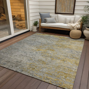 HomeRoots 5' Gray Abstract Area Rug - Washable, Durable Design for Indoor & Outdoor Spaces, Stylish & Easy-Care 10' X 14' 608830