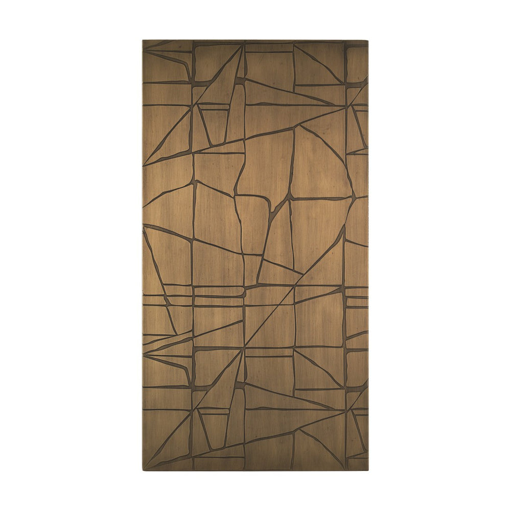 HomeRoots Roho Distressed Unframed Wall Art – Hand-Detailed Metal Print for Contemporary Home Décor Focal Point 608837