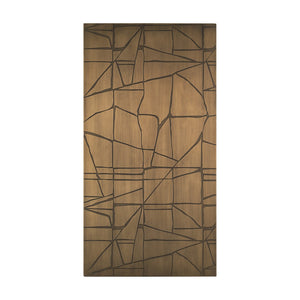 HomeRoots Roho Distressed Unframed Wall Art – Hand-Detailed Metal Print for Contemporary Home Décor Focal Point 608837