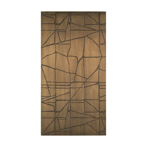 HomeRoots Roho Distressed Unframed Wall Art – Hand-Detailed Metal Print for Contemporary Home Décor Focal Point 608837