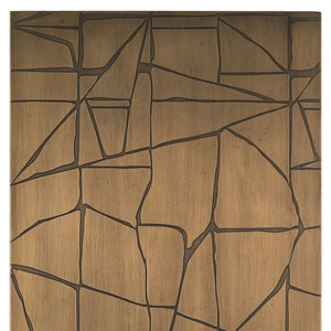 HomeRoots Roho Distressed Unframed Wall Art – Hand-Detailed Metal Print for Contemporary Home Décor Focal Point 608837