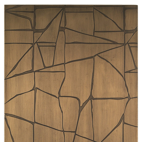 HomeRoots Roho Distressed Unframed Wall Art – Hand-Detailed Metal Print for Contemporary Home Décor Focal Point 608837