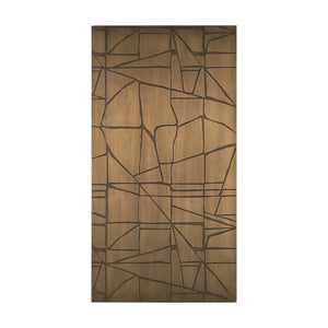 HomeRoots Roho Distressed Unframed Wall Art – Hand-Detailed Metal Print for Contemporary Home Décor Focal Point 608837