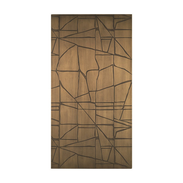 HomeRoots Roho Distressed Unframed Wall Art – Hand-Detailed Metal Print for Contemporary Home Décor Focal Point 608837