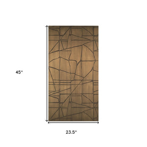HomeRoots Roho Distressed Unframed Wall Art – Hand-Detailed Metal Print for Contemporary Home Décor Focal Point 608837