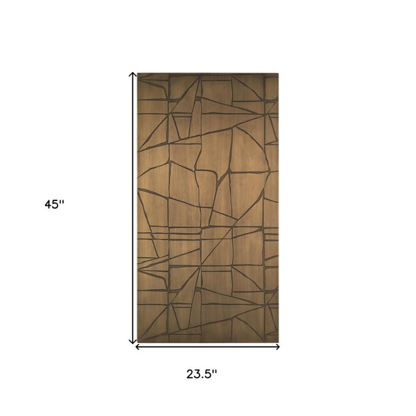 HomeRoots Roho Distressed Unframed Wall Art – Hand-Detailed Metal Print for Contemporary Home Décor Focal Point 608837