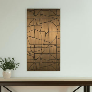 HomeRoots Roho Distressed Unframed Wall Art – Hand-Detailed Metal Print for Contemporary Home Décor Focal Point 608837