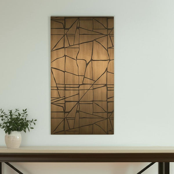 HomeRoots Roho Distressed Unframed Wall Art – Hand-Detailed Metal Print for Contemporary Home Décor Focal Point 608837