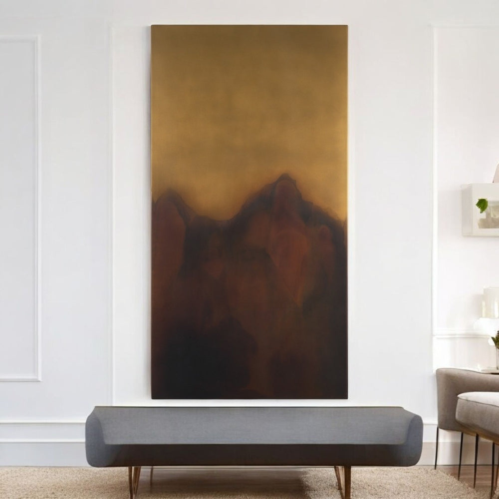 HomeRoots Rios Bold Gold and Red Metal Wall Art – Unframed Contemporary Design for Stunning Home Décor Upgrade 608840