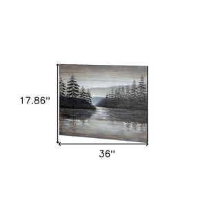 HomeRoots Sunset Hand-Painted Distressed Wood Wall Art - Rustic Charm for Modern Farmhouse Decor 608844