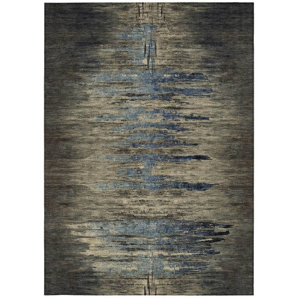 HomeRoots 5' Abstract Washable Area Rug for Indoor & Outdoor Use - Modern Design, Durable & Easy Care 5' X 8' 608851