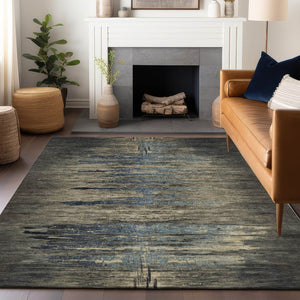 HomeRoots 5' Abstract Washable Area Rug for Indoor & Outdoor Use - Modern Design, Durable & Easy Care 5' X 8' 608851