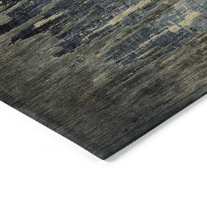 HomeRoots 5' Abstract Washable Area Rug for Indoor & Outdoor Use - Modern Design, Durable & Easy Care 8' Round 608852