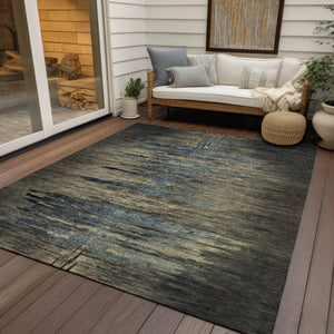 HomeRoots 5' Abstract Washable Area Rug for Indoor & Outdoor Use - Modern Design, Durable & Easy Care 8' X 10' 608853