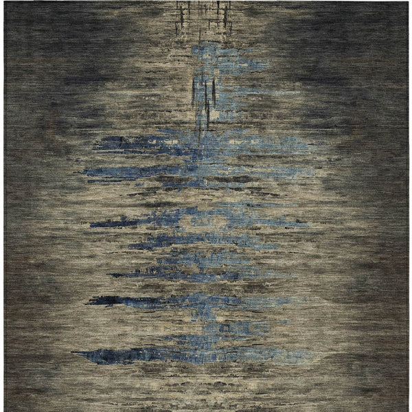 HomeRoots 9' X 12' Coffee Abstract Indoor Outdoor Rug – Durable, Stain-Resistant, Machine Washable & Stylish! 608854