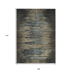 HomeRoots 9' X 12' Coffee Abstract Indoor Outdoor Rug – Durable, Stain-Resistant, Machine Washable & Stylish! 608854