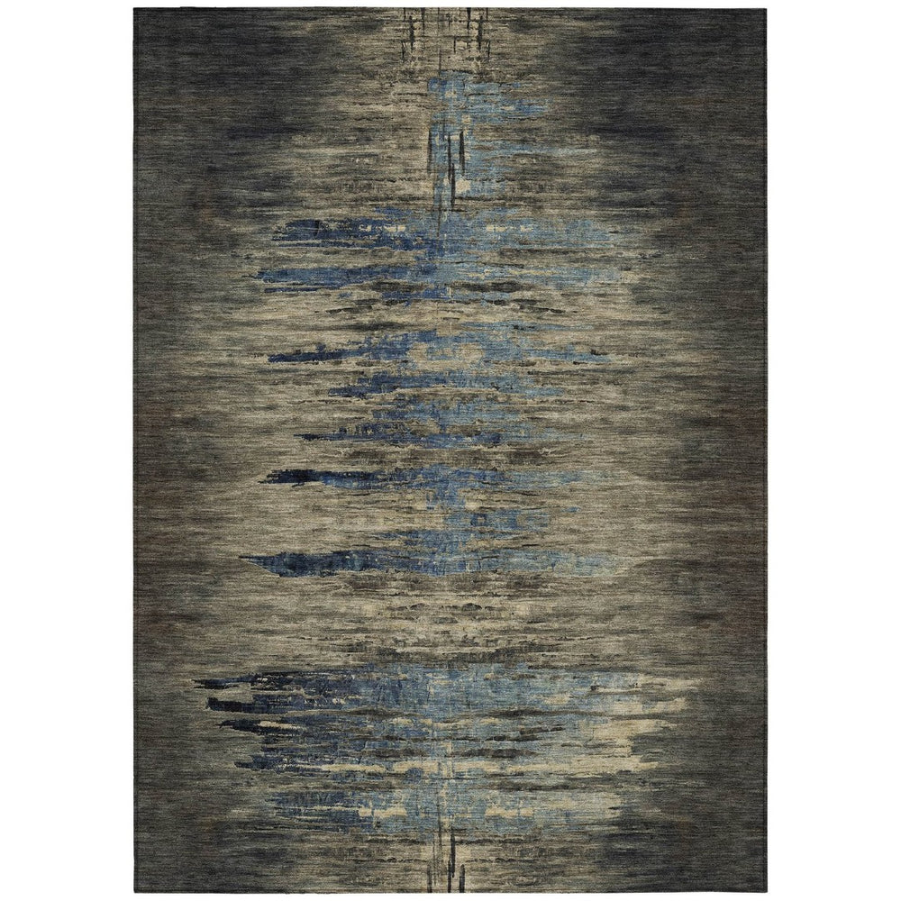 HomeRoots 9' X 12' Coffee Abstract Indoor Outdoor Rug – Durable, Stain-Resistant, Machine Washable & Stylish! 608854