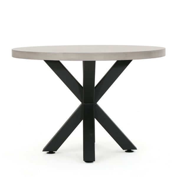 English Elm Christopher Knight Home® - Goleta Round Table Top - Modern Light Grey Surface For Stylish Dining, Living Areas & Custom Designs 60886.00MGOT