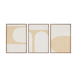 HomeRoots Set of Three Encore Brown Framed Minimalistic Wall Art Prints for Modern Home Elegance & Style 608865