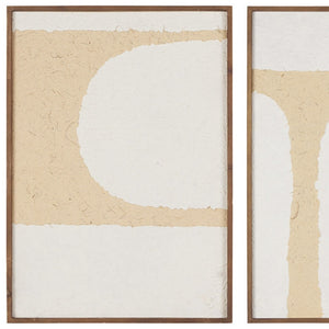 HomeRoots Set of Three Encore Brown Framed Minimalistic Wall Art Prints for Modern Home Elegance & Style 608865