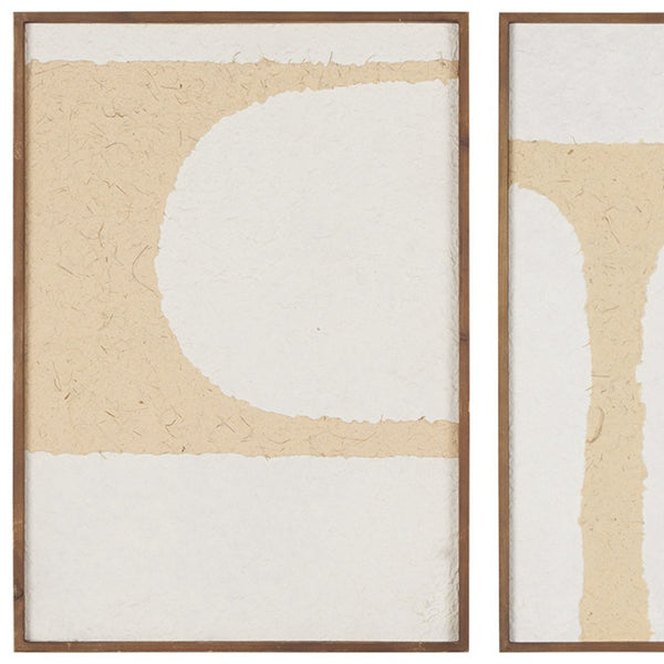 HomeRoots Set of Three Encore Brown Framed Minimalistic Wall Art Prints for Modern Home Elegance & Style 608865