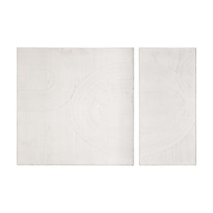 HomeRoots Set of Two Framed Wall Art – Rustic White Farmhouse Decor for Living Rooms and Bedrooms 608867