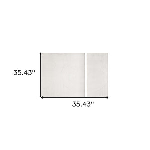 HomeRoots Set of Two Framed Wall Art – Rustic White Farmhouse Decor for Living Rooms and Bedrooms 608867