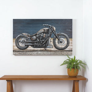 HomeRoots Vintage Cylinder Oil Painting on Wood – Distressed Unframed Wall Art for Rustic-Modern Spaces 608869