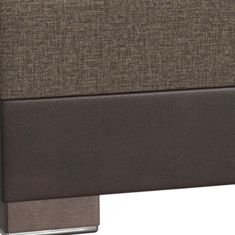 Homeroots 50" Stylish Brown And Black Upholstered Tufted Storage Ottoman - Chic Seating And Hidden Storage!   608881