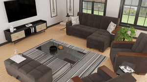 Homeroots 52" Brown Microfiber Storage Ottoman - Stylish, Comfortable & Multi-functional Home Accent Piece   608909