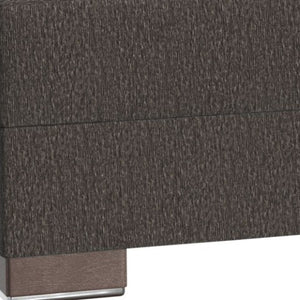 Homeroots 52" Stylish Dark Gray And Brown Chenille Tufted Storage Ottoman – Chic Seating & Hidden Storage Solution   608920