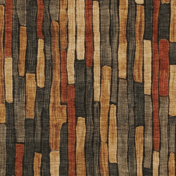 HomeRoots 5' Striped Washable Area Rug in Coffee and Brown - Durable, Stylish, Perfect for Indoor & Outdoor Use 5' X 8' 608941