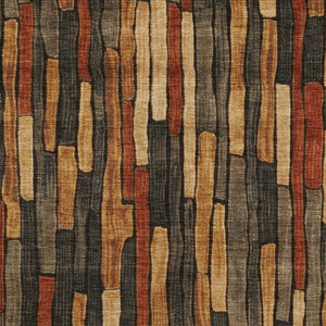 HomeRoots 5' Striped Washable Area Rug in Coffee and Brown - Durable, Stylish, Perfect for Indoor & Outdoor Use 8' X 10' 608943