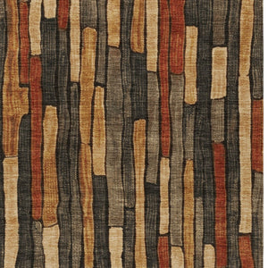 HomeRoots 5' Striped Washable Area Rug in Coffee and Brown - Durable, Stylish, Perfect for Indoor & Outdoor Use 10' X 14' 608945