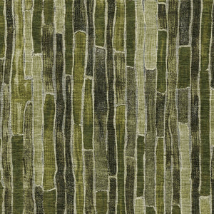 HomeRoots 5' Olive Green Striped Area Rug - Washable, Durable, Indoor/Outdoor, Perfect for High-Traffic Spaces 5' X 8' 608959