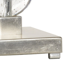 Wildwood Bonita Sculptural Table Lamp With Stacked Bubble Glass Discs And Antique Silver Leaf Base, 32" H 60898