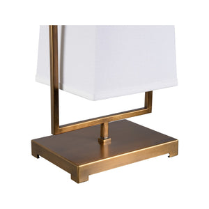 Wildwood Belle Meade Lamp Antique Brass Bell Shade Table Lamp — Compact 21" Ambient Lighting For Bedside & Entryways 60899