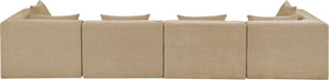 Meridian Furniture Stellar Four Piece Modular Sectional Sofa in 570 Gsm Chenille for Open Living Rooms 608Beige-S152B