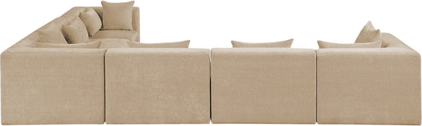 Meridian Furniture Stellar Six Piece Modular Sectional Plush Chenille Upholstered for Spacious Living Rooms 608Beige-Sec6A