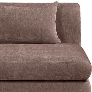 Meridian Furniture Stellar Five Piece Modular Sectional Plush Chenille Fabric Sofa for Living Rooms 608Brown-Sec5A